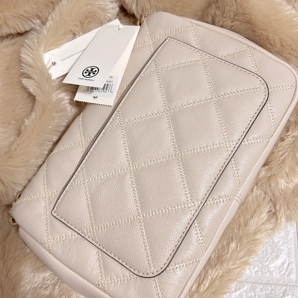 BRAND NEW GORGEOUS TIMELESS Tory Burch Willa Small Shoulder Bag Brie Cream - Picture 4 of 10
